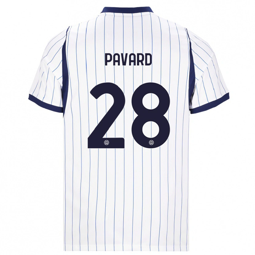 Danxen Mann Benjamin Pavard #28 Hvit Marineblå Bortetrøye Drakt Trøye 2026/27 Skjorter T-Skjorte