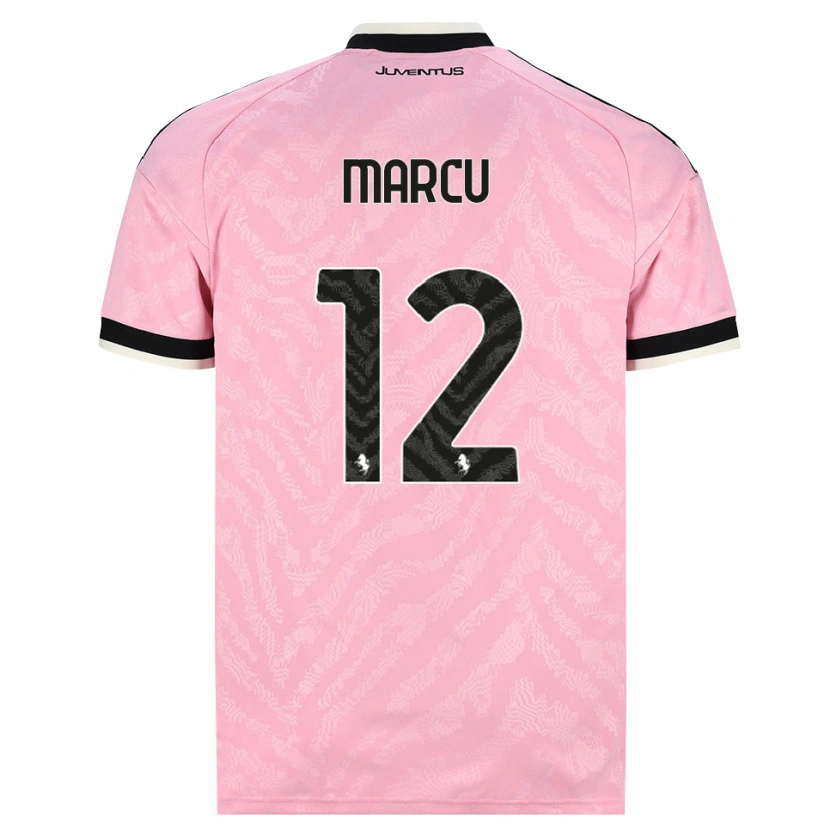 Danxen Mann Alessio Marcu #12 Rosa Svart Bortetrøye Drakt Trøye 2026/27 Skjorter T-Skjorte