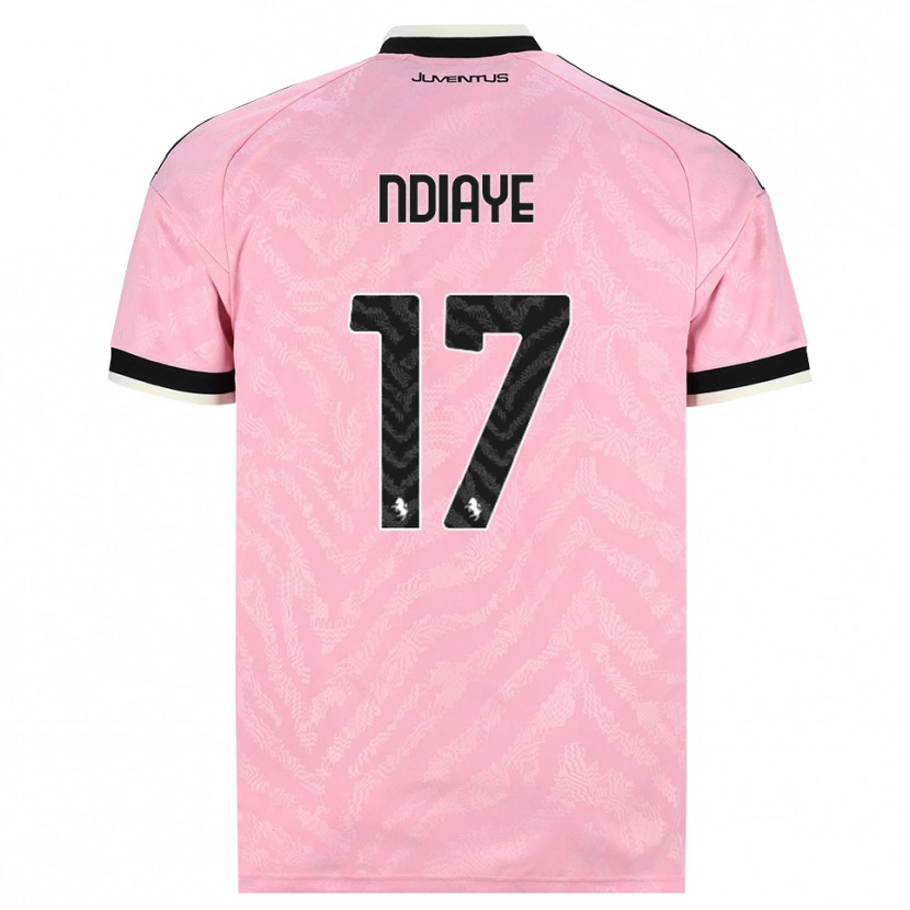 Danxen Mann Modou Ndiaye #17 Rosa Svart Bortetrøye Drakt Trøye 2026/27 Skjorter T-Skjorte
