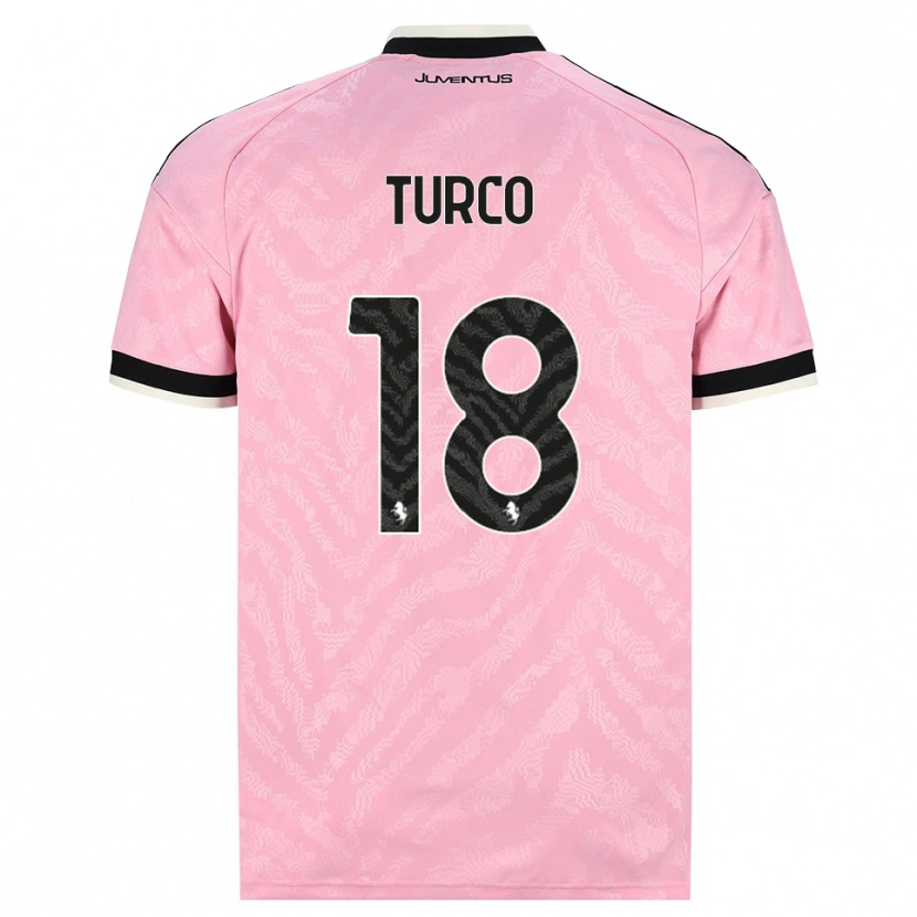 Danxen Mann Nicolo Turco #18 Rosa Svart Bortetrøye Drakt Trøye 2026/27 Skjorter T-Skjorte