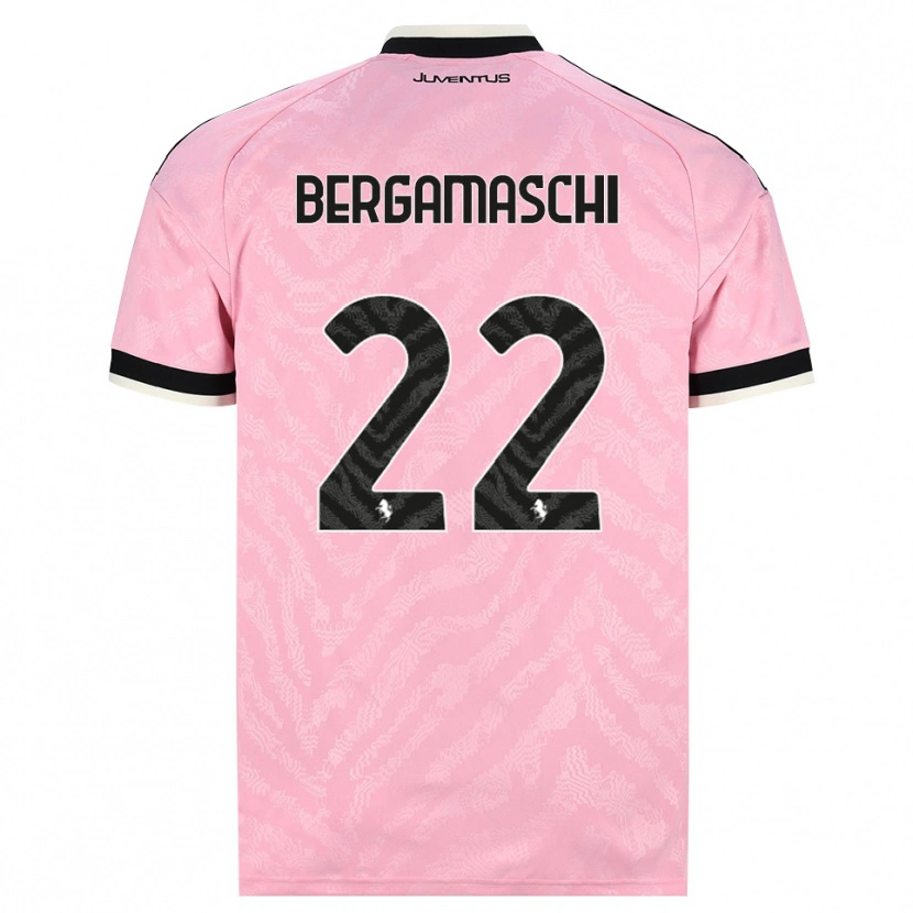 Danxen Mann Valentina Bergamaschi #22 Rosa Svart Bortetrøye Drakt Trøye 2026/27 Skjorter T-Skjorte