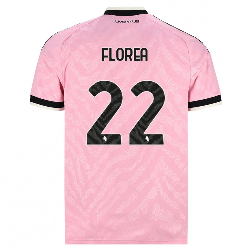 Danxen Mann Andrei Florea #22 Rosa Svart Bortetrøye Drakt Trøye 2026/27 Skjorter T-Skjorte