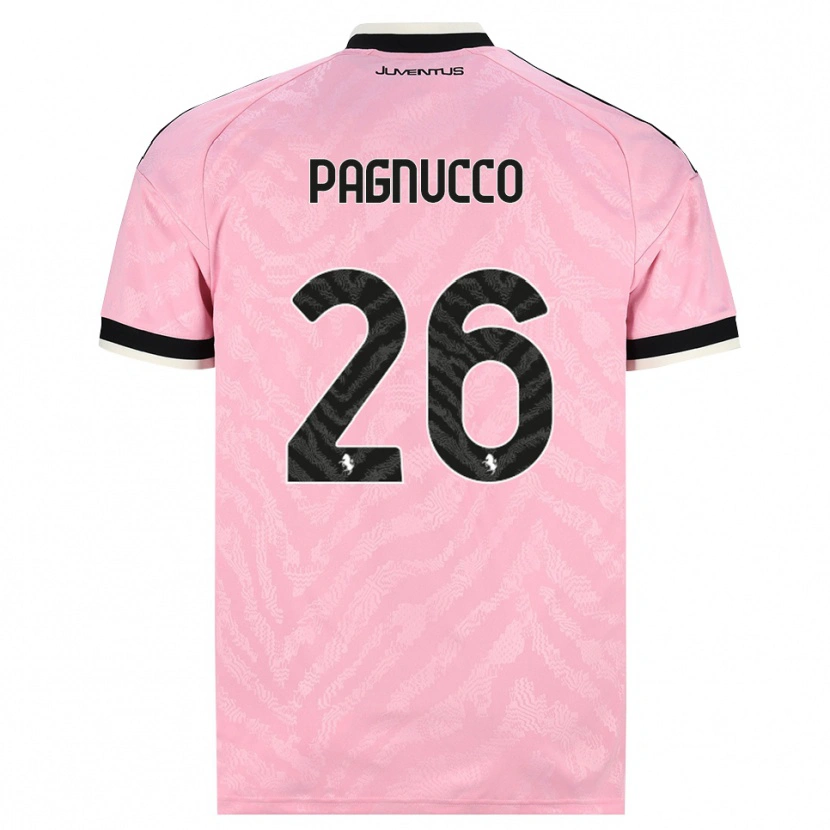 Danxen Mann Filippo Pagnucco #26 Rosa Svart Bortetrøye Drakt Trøye 2026/27 Skjorter T-Skjorte