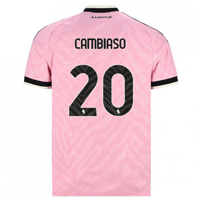Danxen Mann Andrea Cambiaso #20 Rosa Svart Bortetrøye Drakt Trøye 2026/27 Skjorter T-Skjorte