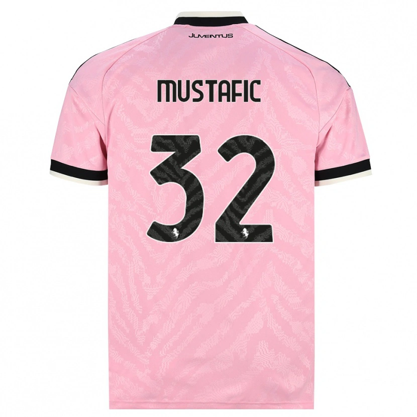 Danxen Mann Emma Mustafic #32 Rosa Svart Bortetrøye Drakt Trøye 2026/27 Skjorter T-Skjorte