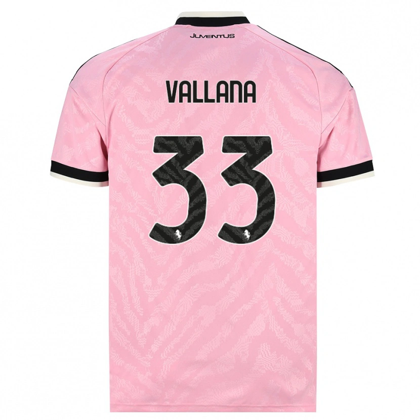 Danxen Mann Edoardo Vallana #33 Rosa Svart Bortetrøye Drakt Trøye 2026/27 Skjorter T-Skjorte