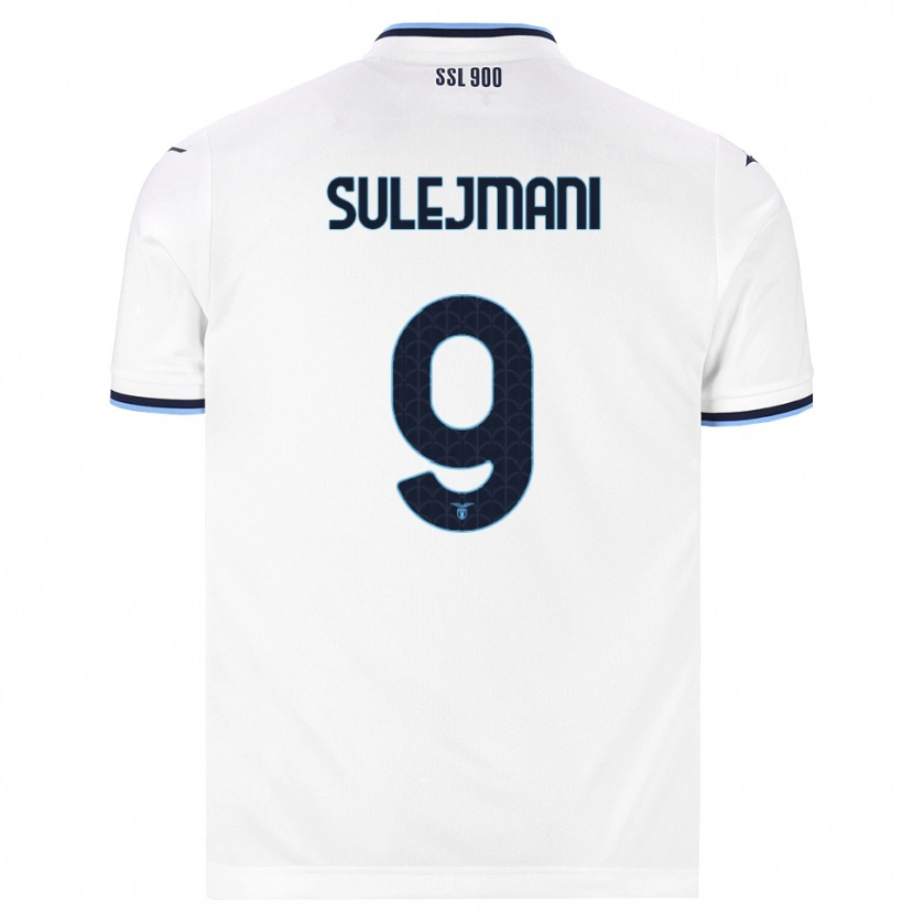 Danxen Mann Flavio Sulejmani #9 Hvit Marineblå Bortetrøye Drakt Trøye 2026/27 Skjorter T-Skjorte