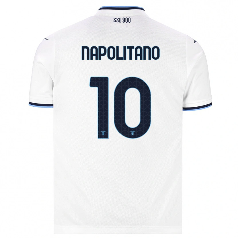 Danxen Mann Luca Napolitano #10 Hvit Marineblå Bortetrøye Drakt Trøye 2026/27 Skjorter T-Skjorte