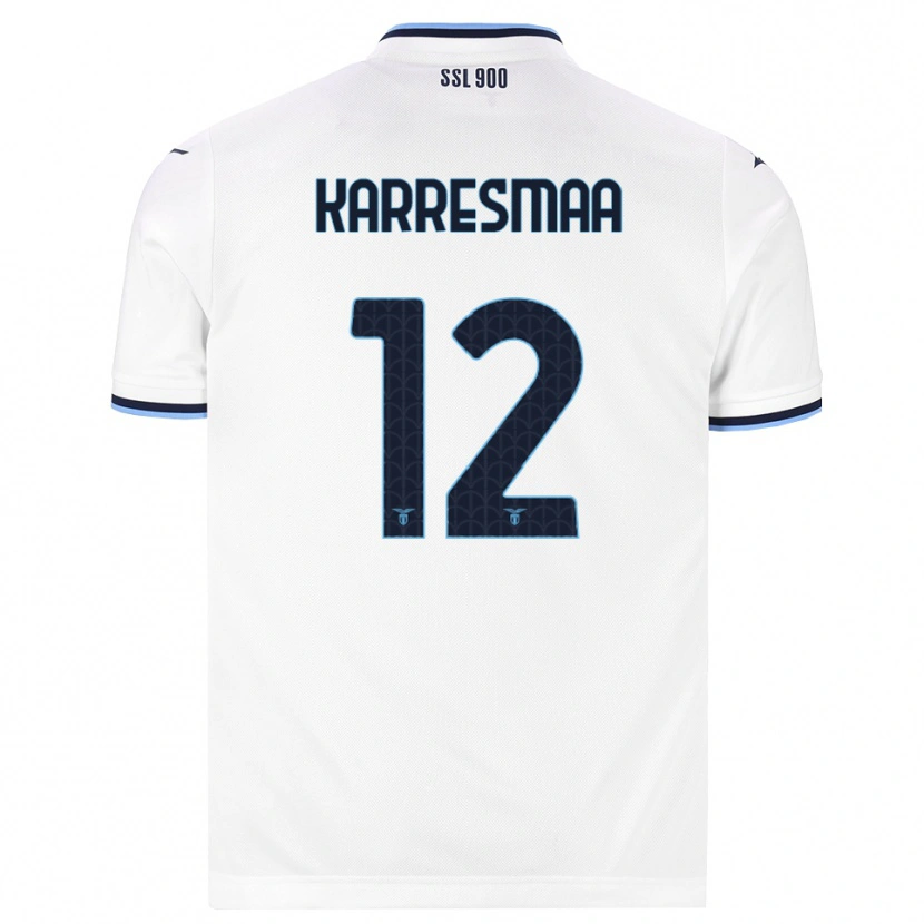 Danxen Mann Kerttu Karresmaa #12 Hvit Marineblå Bortetrøye Drakt Trøye 2026/27 Skjorter T-Skjorte