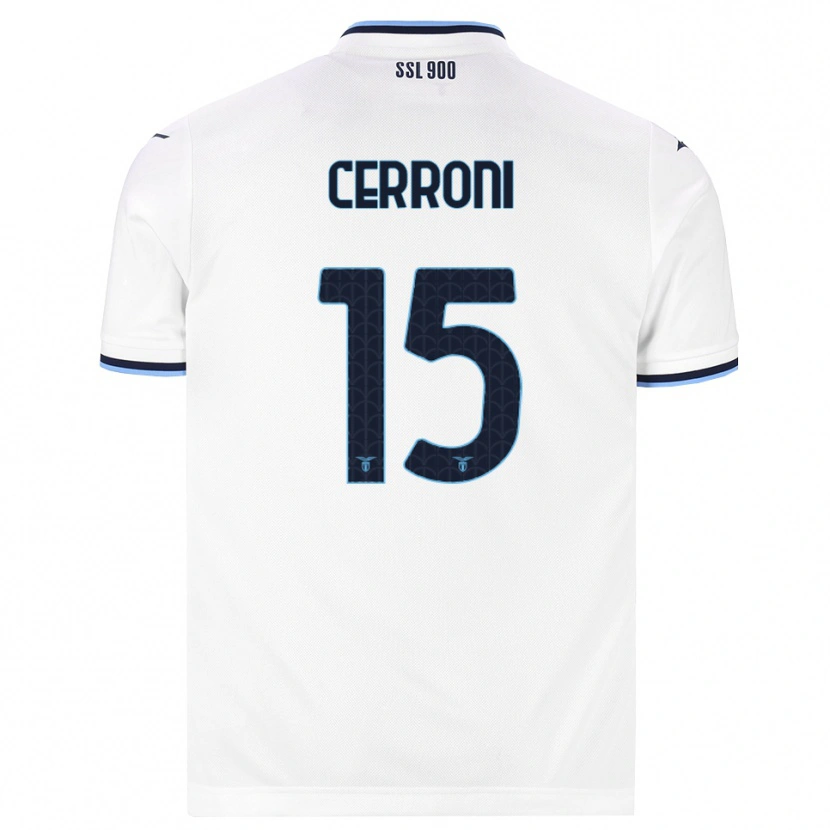 Danxen Mann Leonardo Cerroni #15 Hvit Marineblå Bortetrøye Drakt Trøye 2026/27 Skjorter T-Skjorte