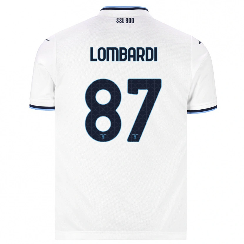 Danxen Mann Cristiano Lombardi #87 Hvit Marineblå Bortetrøye Drakt Trøye 2026/27 Skjorter T-Skjorte