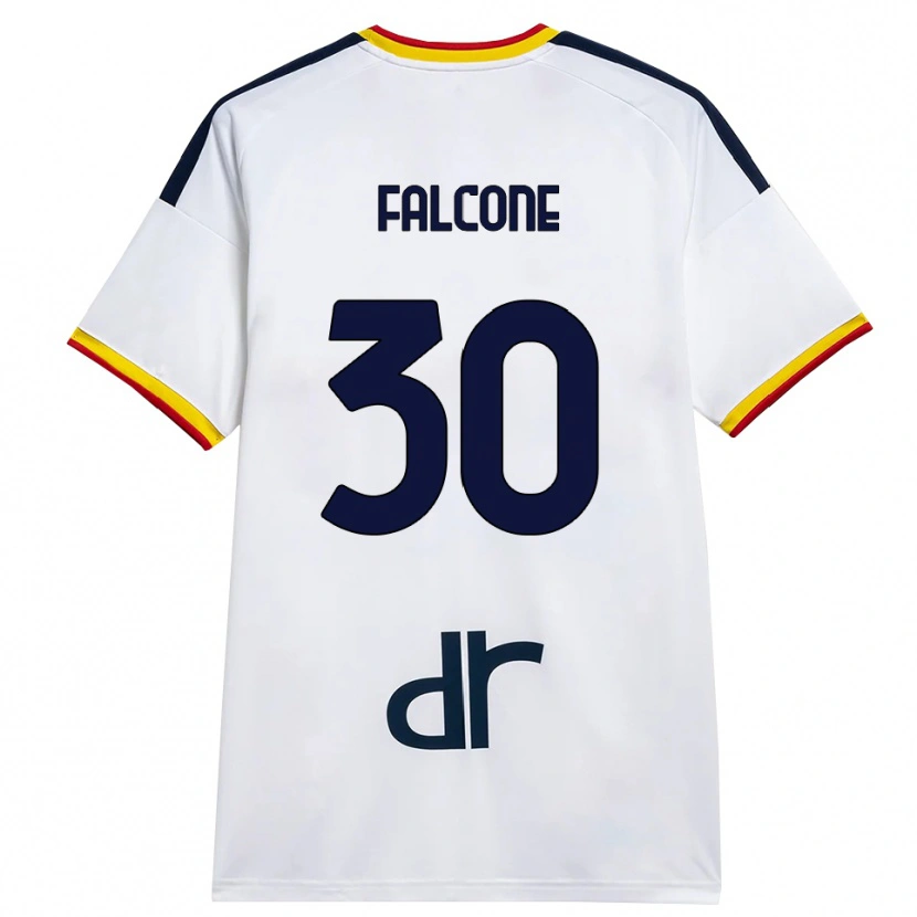 Danxen Mann Wladimiro Falcone #30 Hvit Gul Rød Bortetrøye Drakt Trøye 2026/27 Skjorter T-Skjorte