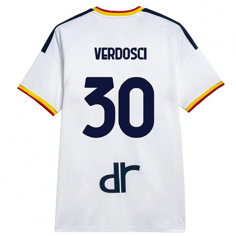 Danxen Mann Simone Verdosci #30 Hvit Gul Rød Bortetrøye Drakt Trøye 2026/27 Skjorter T-Skjorte