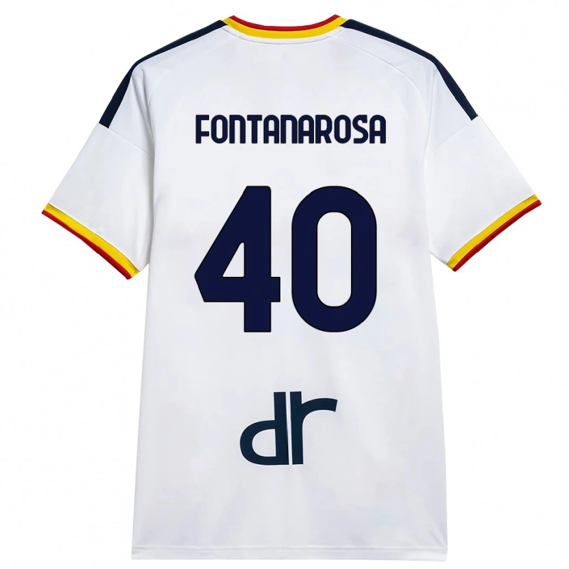 Danxen Mann Andrea Fontanarosa #40 Hvit Gul Rød Bortetrøye Drakt Trøye 2026/27 Skjorter T-Skjorte