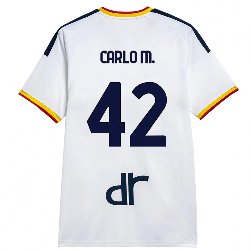 Danxen Mann Carlo Mariano #42 Hvit Gul Rød Bortetrøye Drakt Trøye 2026/27 Skjorter T-Skjorte