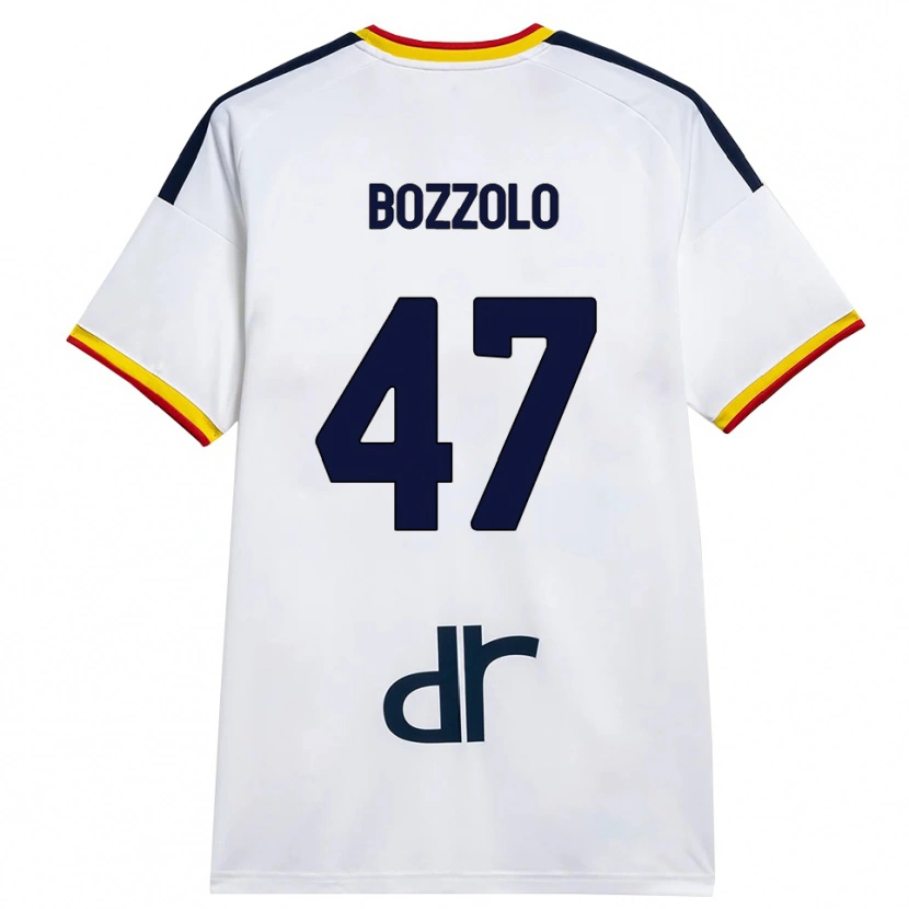 Danxen Mann Alessandro Bozzolo #47 Hvit Gul Rød Bortetrøye Drakt Trøye 2026/27 Skjorter T-Skjorte