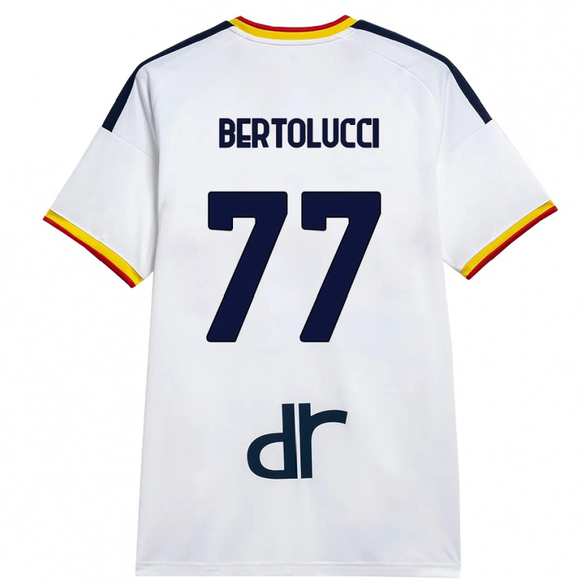 Danxen Mann Sandro Bertolucci #77 Hvit Gul Rød Bortetrøye Drakt Trøye 2026/27 Skjorter T-Skjorte