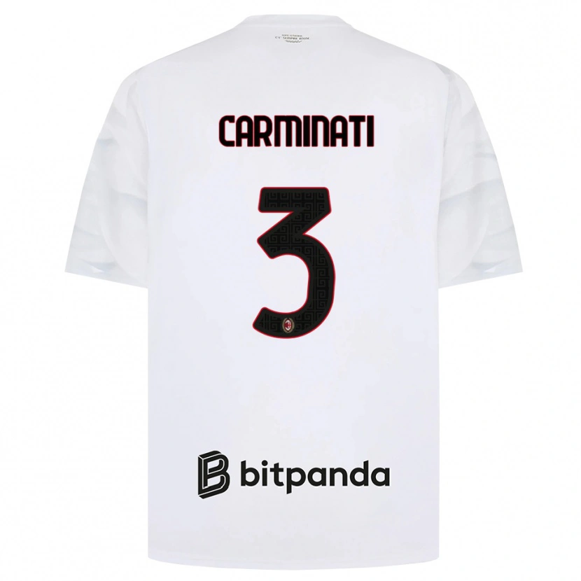 Danxen Mann Diego Carminati #3 Hvit Rød Svart Bortetrøye Drakt Trøye 2026/27 Skjorter T-Skjorte