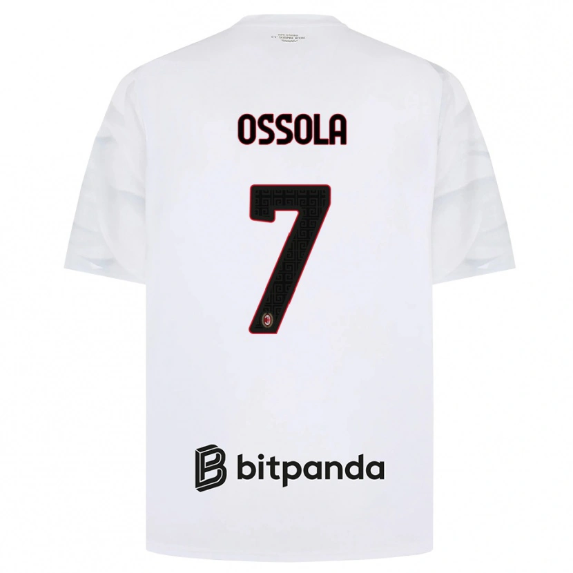 Danxen Mann Lorenzo Ossola #7 Hvit Rød Svart Bortetrøye Drakt Trøye 2026/27 Skjorter T-Skjorte