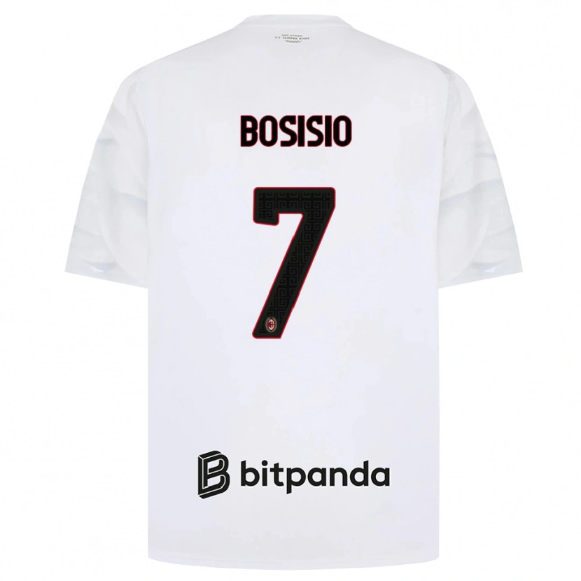 Danxen Mann Josue Bosisio #7 Hvit Rød Svart Bortetrøye Drakt Trøye 2026/27 Skjorter T-Skjorte