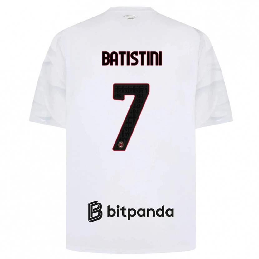 Danxen Mann Simone Batistini #7 Hvit Rød Svart Bortetrøye Drakt Trøye 2026/27 Skjorter T-Skjorte