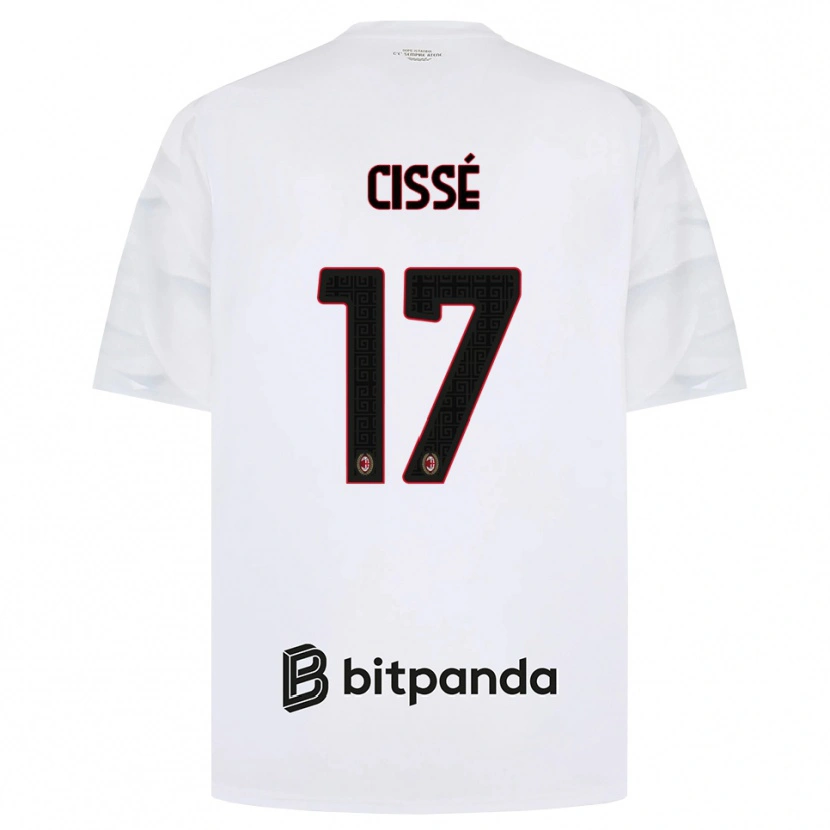 Danxen Mann Maiga-Hamadoun Cissé #17 Hvit Rød Svart Bortetrøye Drakt Trøye 2026/27 Skjorter T-Skjorte