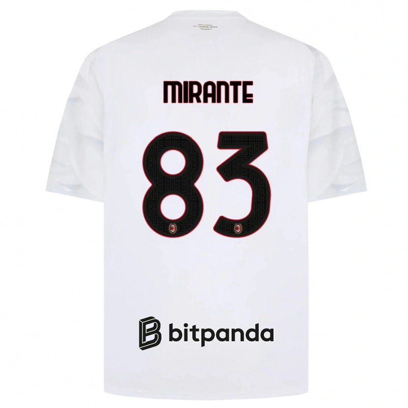 Danxen Mann Antonio Mirante #83 Hvit Rød Svart Bortetrøye Drakt Trøye 2026/27 Skjorter T-Skjorte