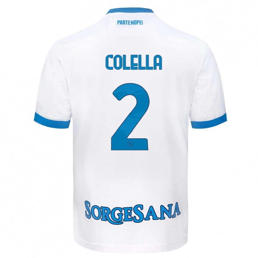 Danxen Mann Raffaele Colella #2 Hvit Himmelblå Bortetrøye Drakt Trøye 2026/27 Skjorter T-Skjorte