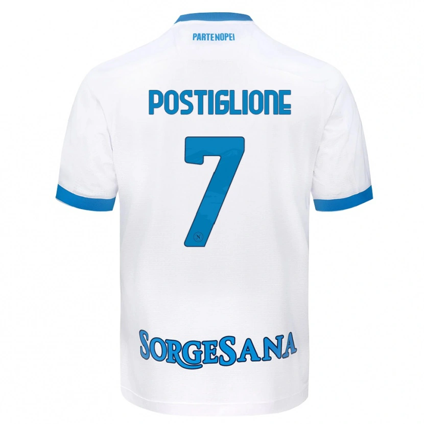 Danxen Mann Tommaso Postiglione #7 Hvit Himmelblå Bortetrøye Drakt Trøye 2026/27 Skjorter T-Skjorte