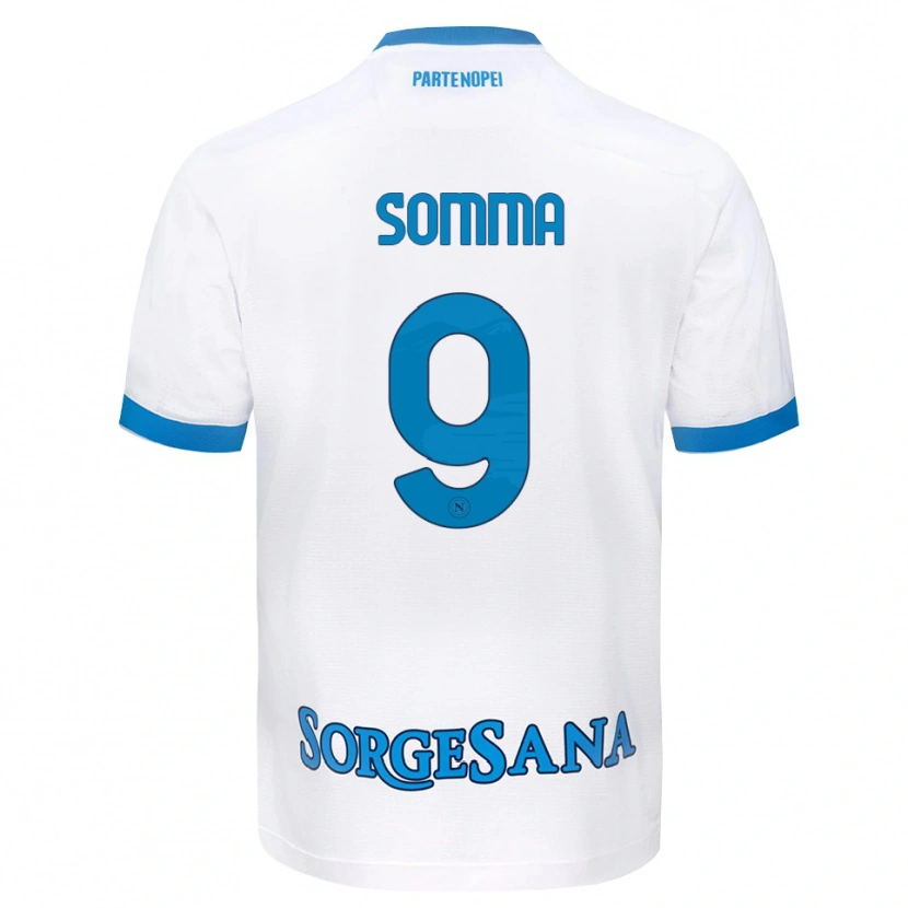 Danxen Mann Stanislao Somma #9 Hvit Himmelblå Bortetrøye Drakt Trøye 2026/27 Skjorter T-Skjorte
