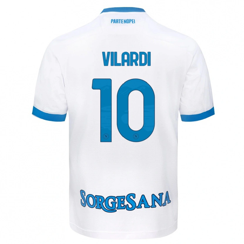 Danxen Mann Mario Vilardi #10 Hvit Himmelblå Bortetrøye Drakt Trøye 2026/27 Skjorter T-Skjorte
