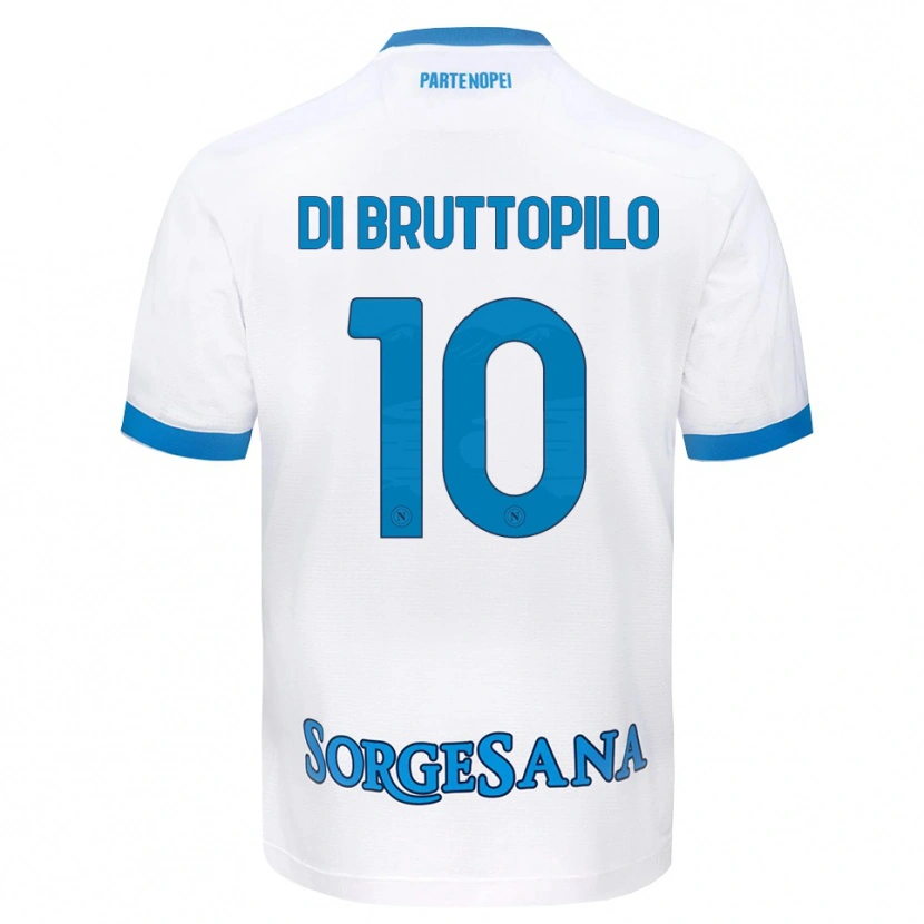 Danxen Mann Giuseppe Ambrosino Di Bruttopilo #10 Hvit Himmelblå Bortetrøye Drakt Trøye 2026/27 Skjorter T-Skjorte
