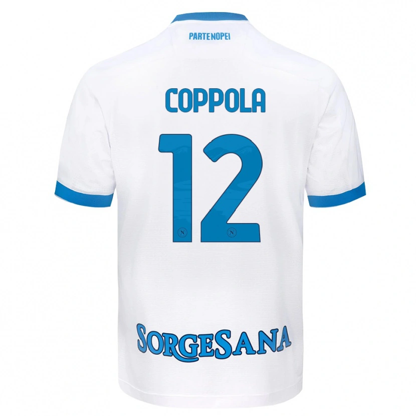 Danxen Mann Bernard Coppola #12 Hvit Himmelblå Bortetrøye Drakt Trøye 2026/27 Skjorter T-Skjorte
