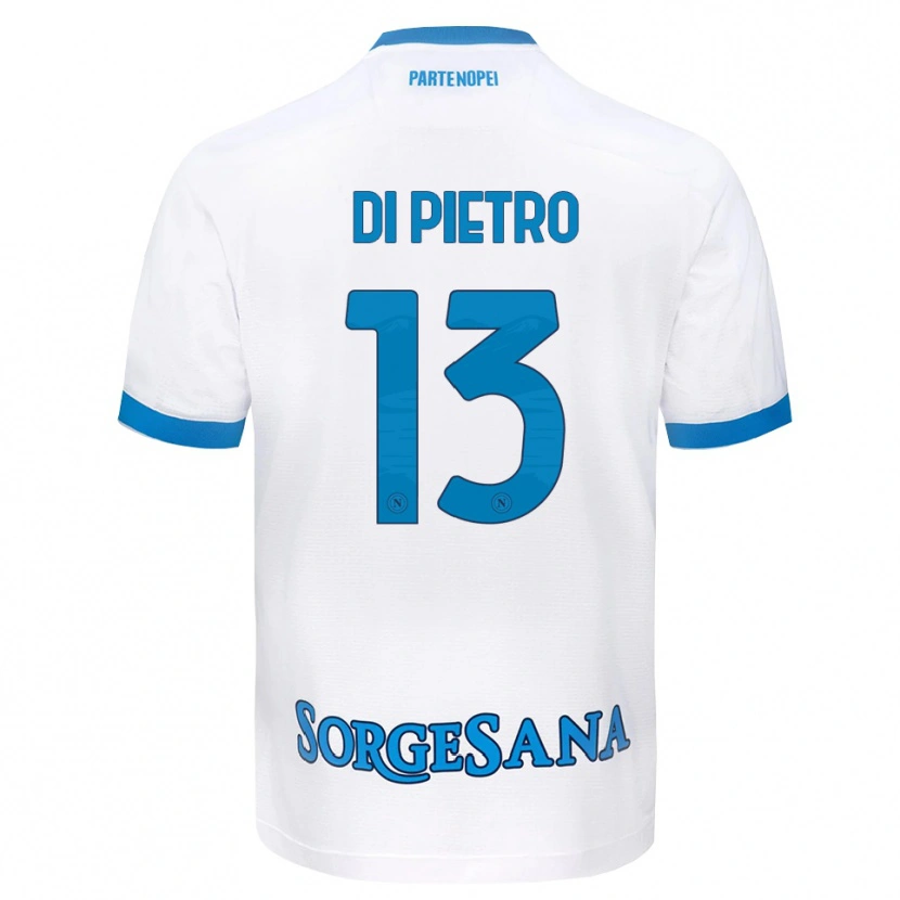 Danxen Mann Ciro Di Pietro #13 Hvit Himmelblå Bortetrøye Drakt Trøye 2026/27 Skjorter T-Skjorte