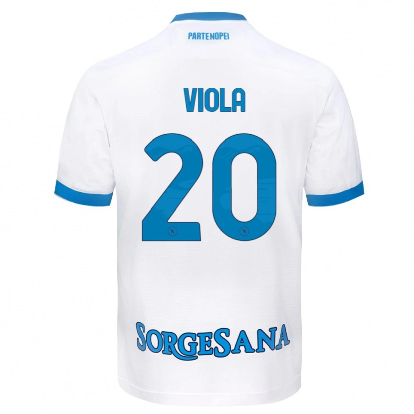 Danxen Mann Nicola Viola #20 Hvit Himmelblå Bortetrøye Drakt Trøye 2026/27 Skjorter T-Skjorte