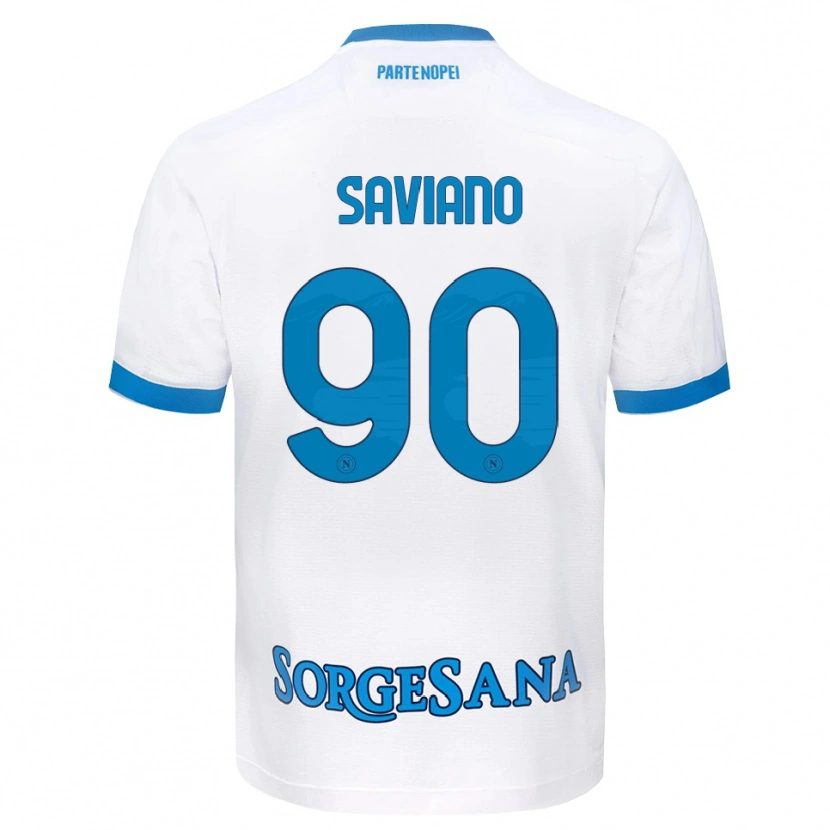 Danxen Mann Raffaele Saviano #90 Hvit Himmelblå Bortetrøye Drakt Trøye 2026/27 Skjorter T-Skjorte