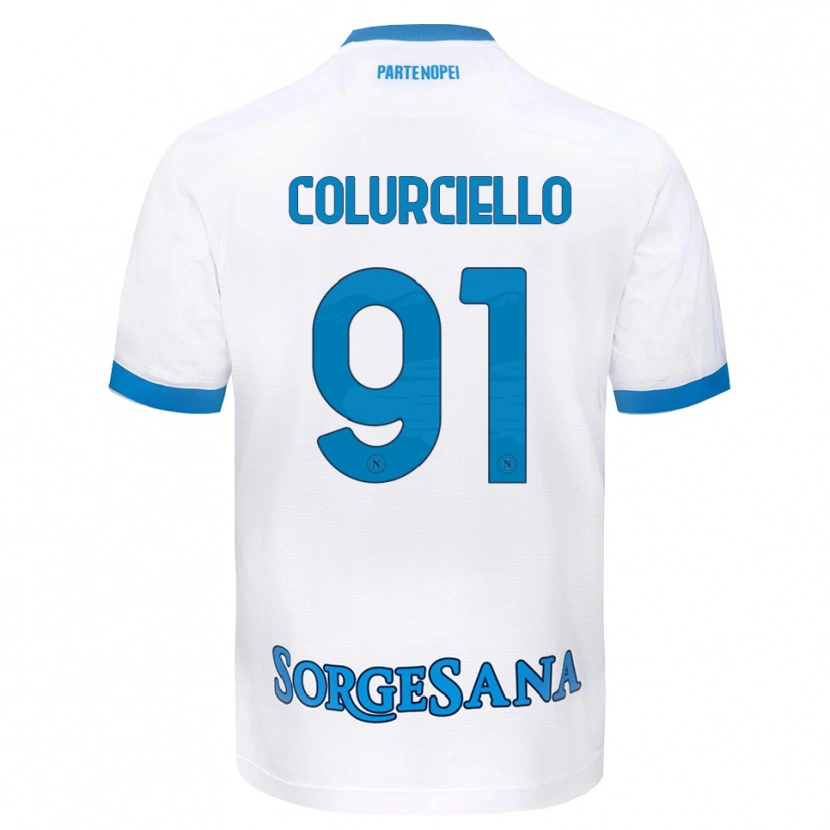 Danxen Mann Cristian Colurciello #91 Hvit Himmelblå Bortetrøye Drakt Trøye 2026/27 Skjorter T-Skjorte