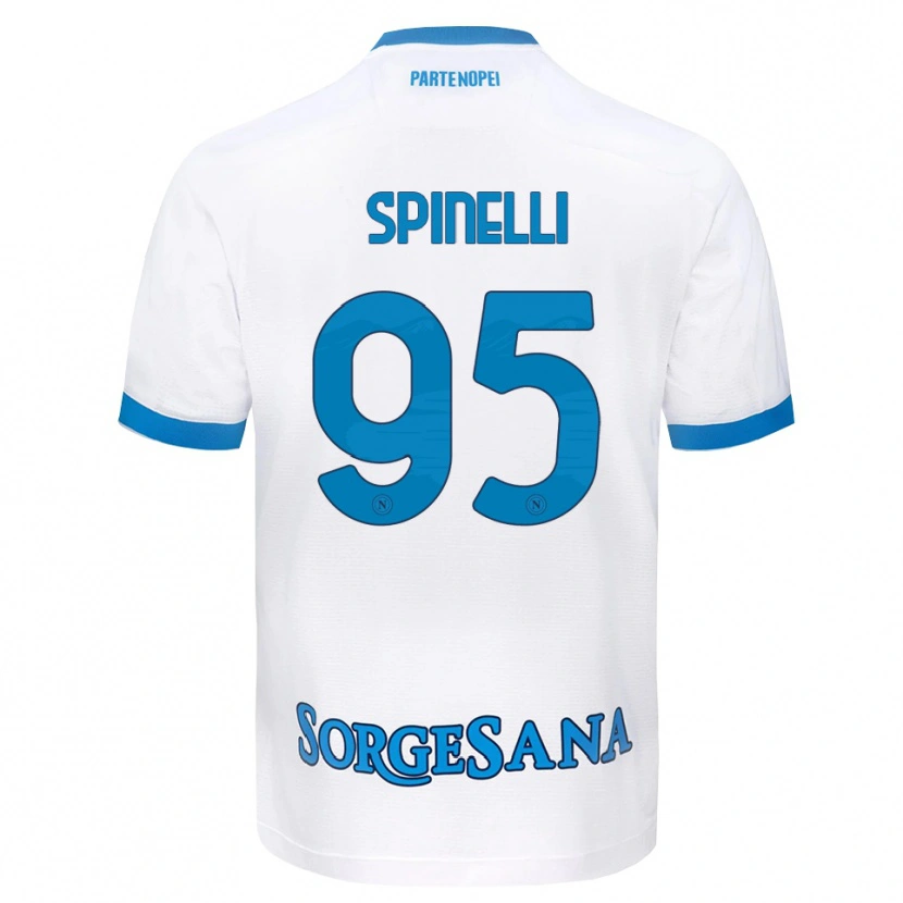 Danxen Mann David Spinelli #95 Hvit Himmelblå Bortetrøye Drakt Trøye 2026/27 Skjorter T-Skjorte