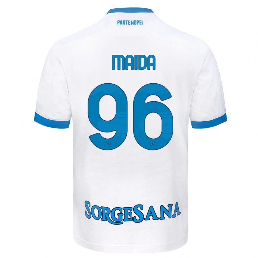 Danxen Mann Giuseppe Maida #96 Hvit Himmelblå Bortetrøye Drakt Trøye 2026/27 Skjorter T-Skjorte