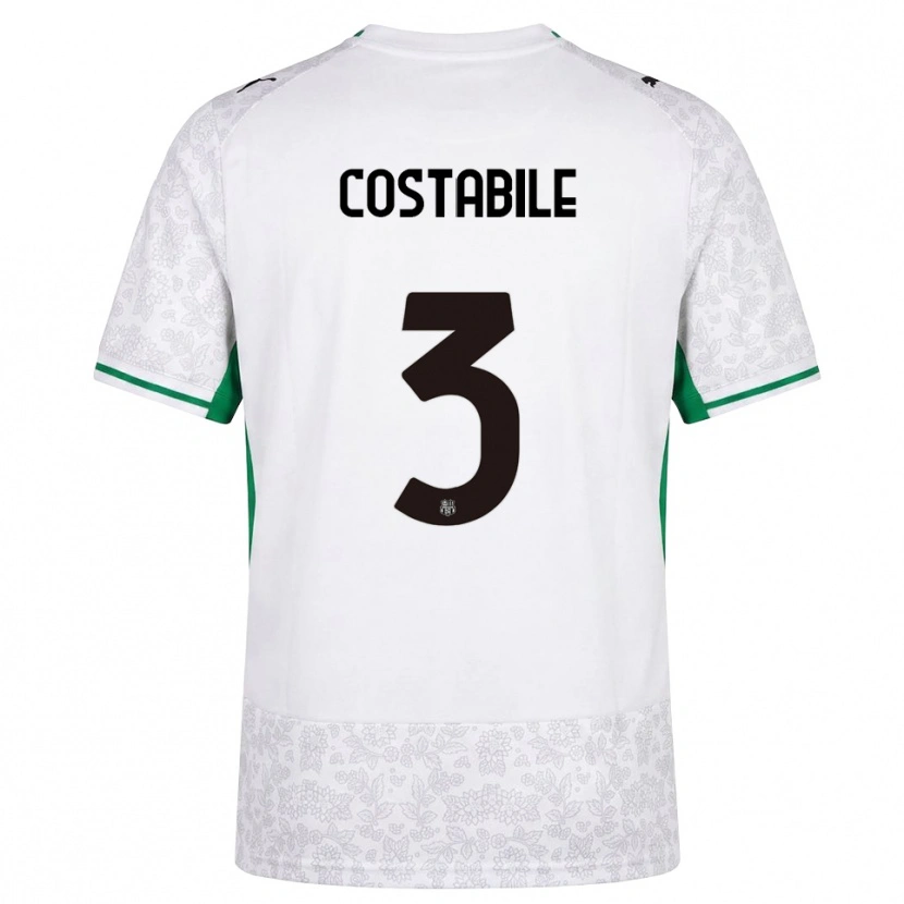 Danxen Mann Cristian Costabile #3 Hvit Svart Grønn Bortetrøye Drakt Trøye 2026/27 Skjorter T-Skjorte