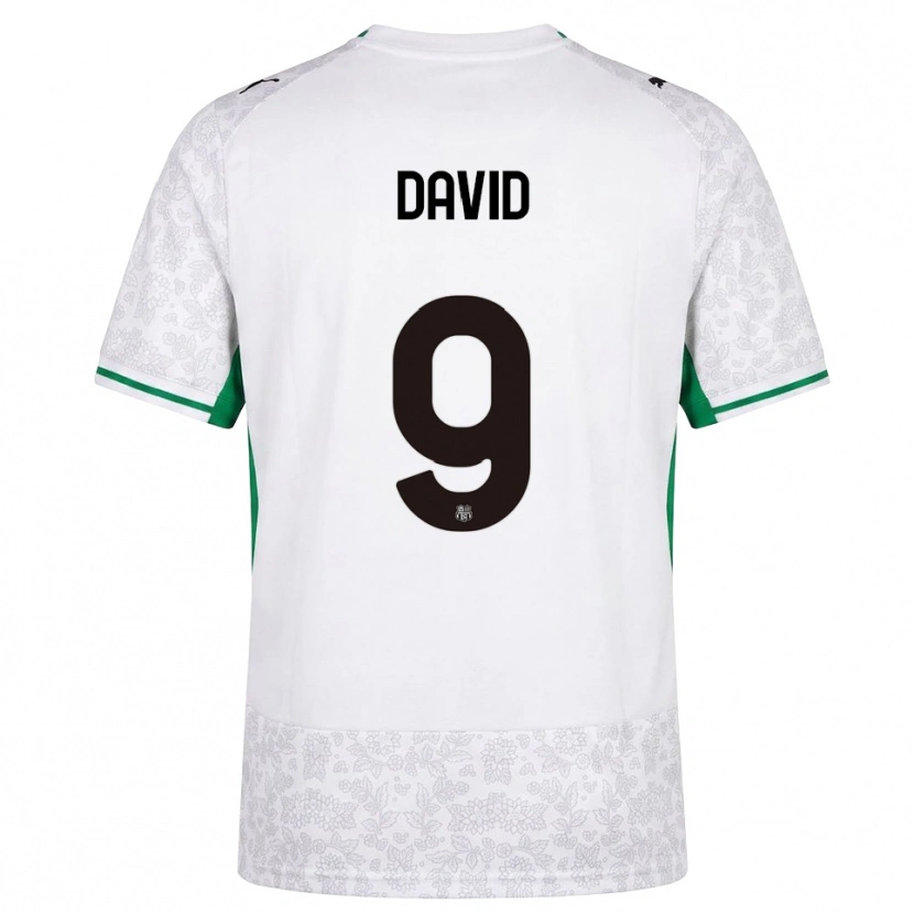 Danxen Mann Mario David #9 Hvit Svart Grønn Bortetrøye Drakt Trøye 2026/27 Skjorter T-Skjorte