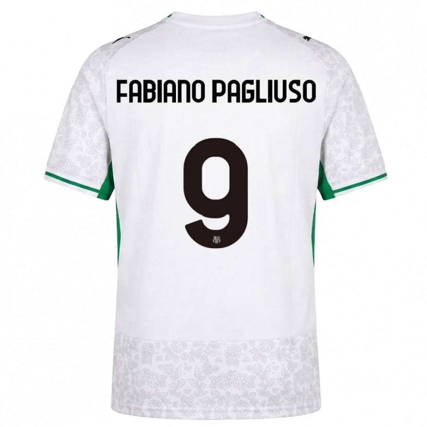 Danxen Mann Paolo Fabiano Pagliuso #9 Hvit Svart Grønn Bortetrøye Drakt Trøye 2026/27 Skjorter T-Skjorte