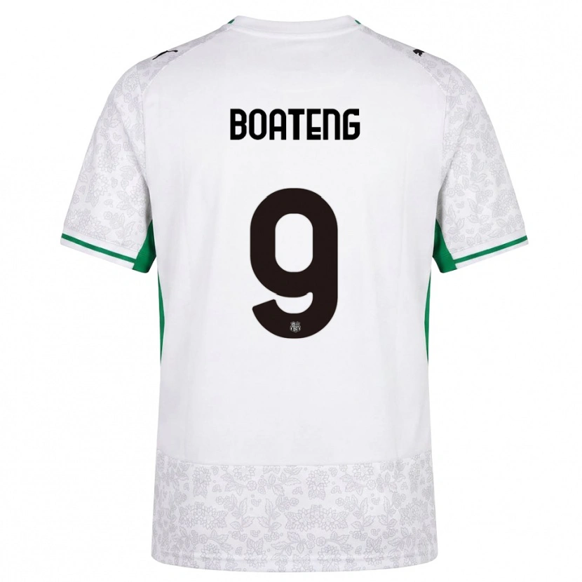 Danxen Mann Owen Boateng #9 Hvit Svart Grønn Bortetrøye Drakt Trøye 2026/27 Skjorter T-Skjorte