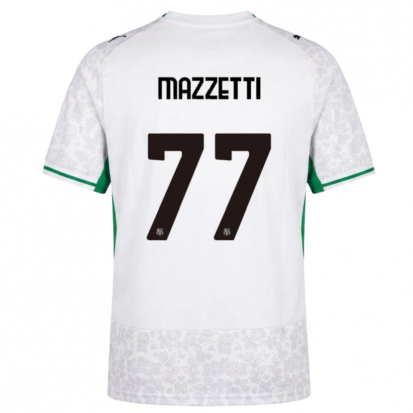 Danxen Mann Riccardo Mazzetti #77 Hvit Svart Grønn Bortetrøye Drakt Trøye 2026/27 Skjorter T-Skjorte