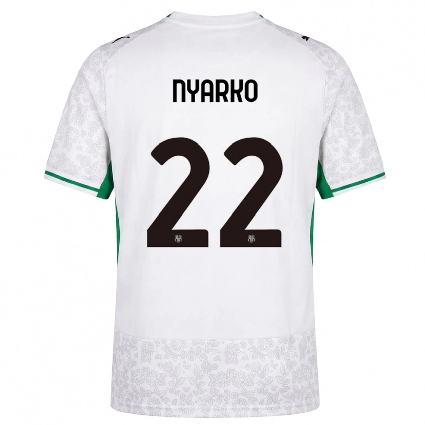 Danxen Mann Lorenzo Nyarko #22 Hvit Svart Grønn Bortetrøye Drakt Trøye 2026/27 Skjorter T-Skjorte