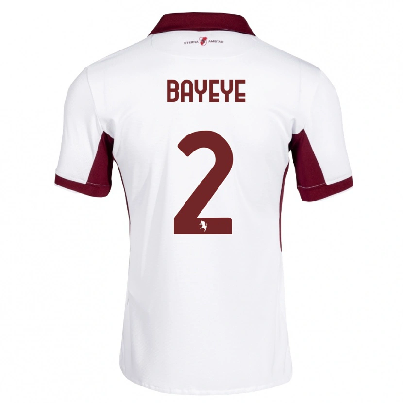 Danxen Mann Brian Bayeye #2 Burgunder Hvit Rød Bortetrøye Drakt Trøye 2026/27 Skjorter T-Skjorte