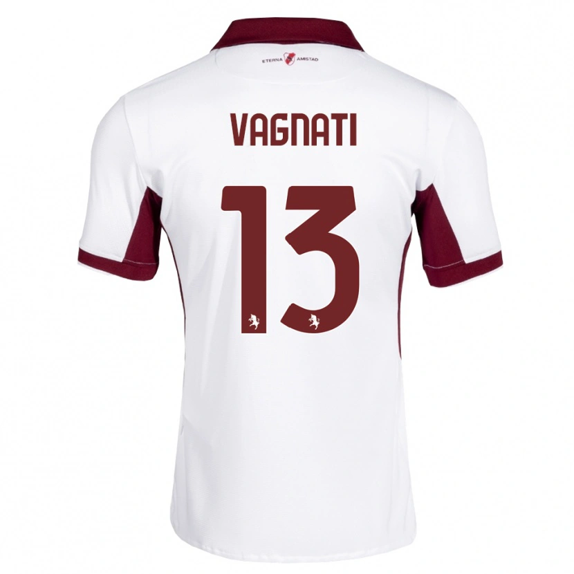 Danxen Mann Manuel Vagnati #13 Burgunder Hvit Rød Bortetrøye Drakt Trøye 2026/27 Skjorter T-Skjorte