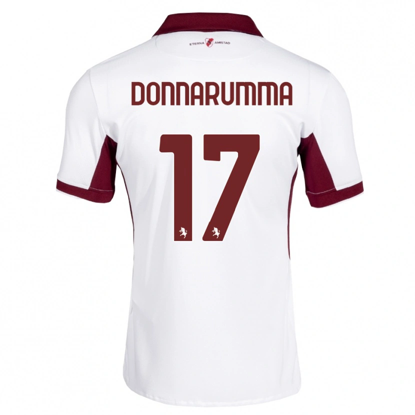 Danxen Mann Antonio Donnarumma #17 Burgunder Hvit Rød Bortetrøye Drakt Trøye 2026/27 Skjorter T-Skjorte