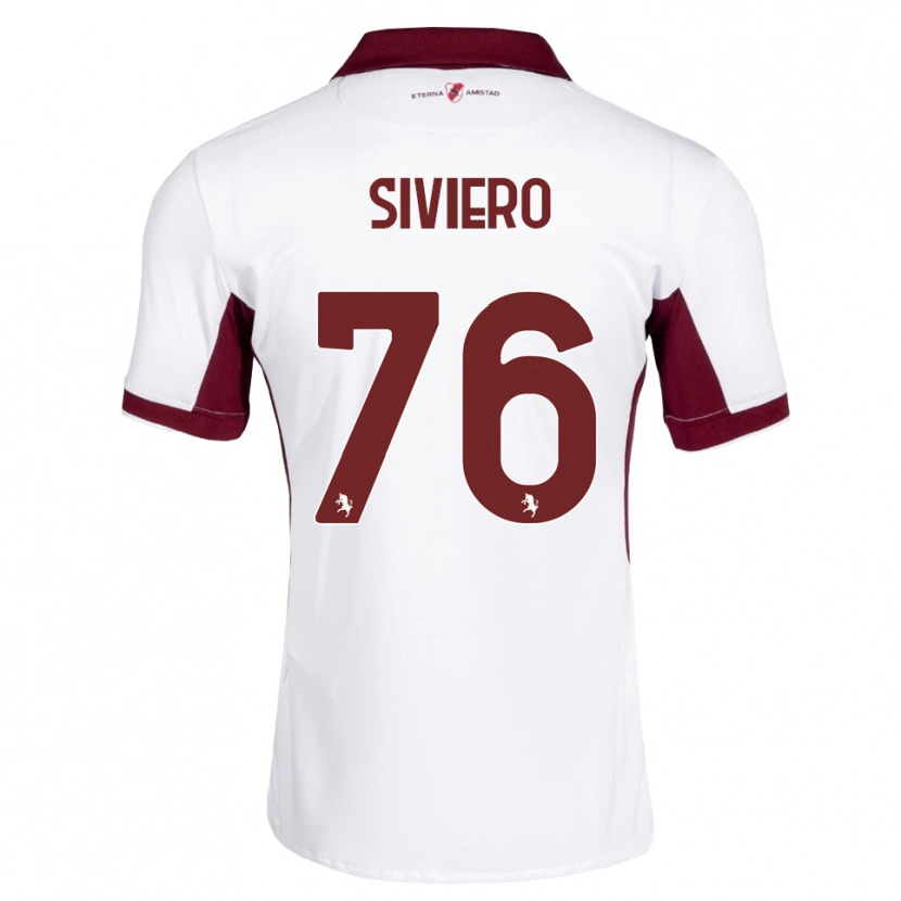 Danxen Mann Lapo Siviero #76 Burgunder Hvit Rød Bortetrøye Drakt Trøye 2026/27 Skjorter T-Skjorte