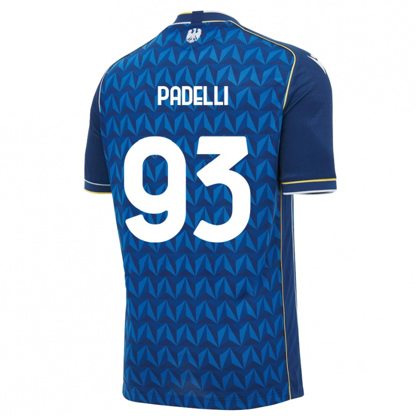 Danxen Mann Daniele Padelli #93 Kongeblå Hvit Blå Bortetrøye Drakt Trøye 2026/27 Skjorter T-Skjorte